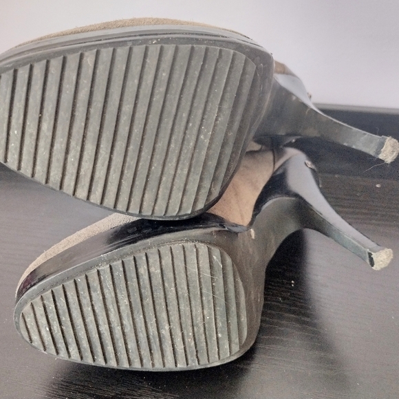 Michael Kors Grey Leather Stiletto Ankle Boots Size 7 - Picture 6 of 9